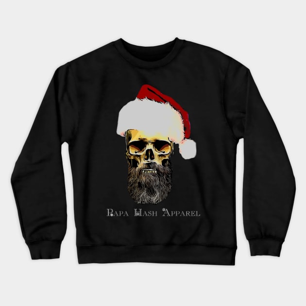 Papa Hash Apparel: Santa Hat Crewneck Sweatshirt by Papa Hash's House of Art